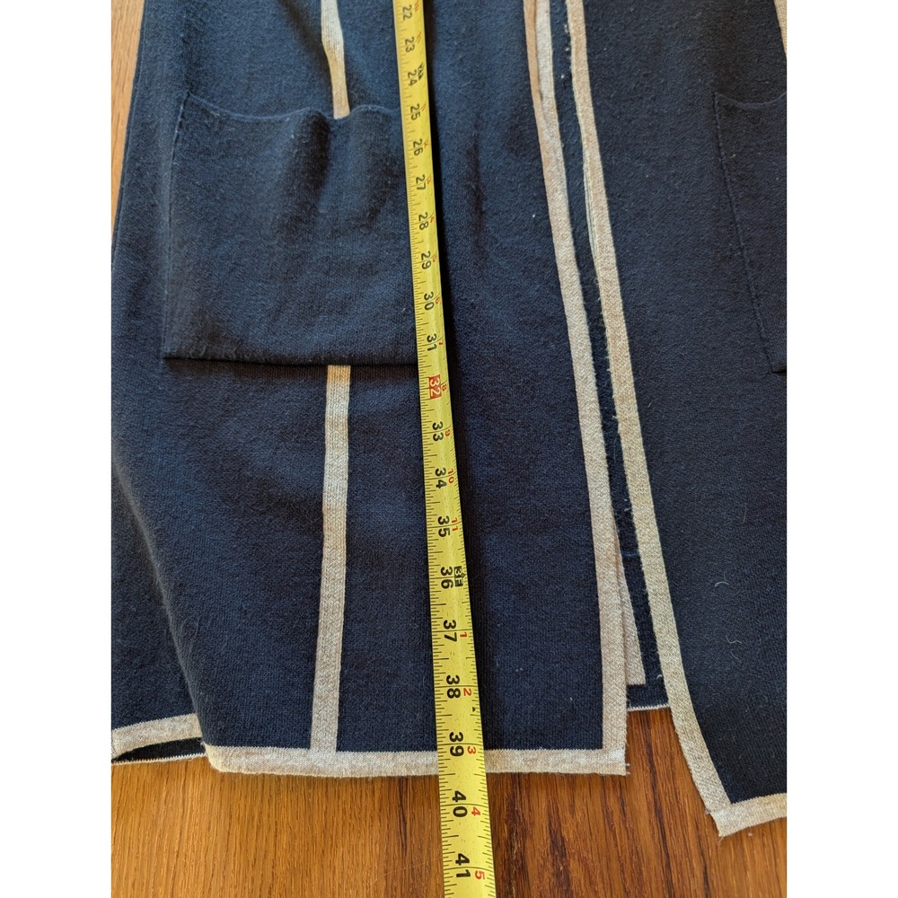 Barbour Womens Rothesay Knit Longline Cardigan Coatigan Sweater M Navy Tartan - Picture 9 of 9